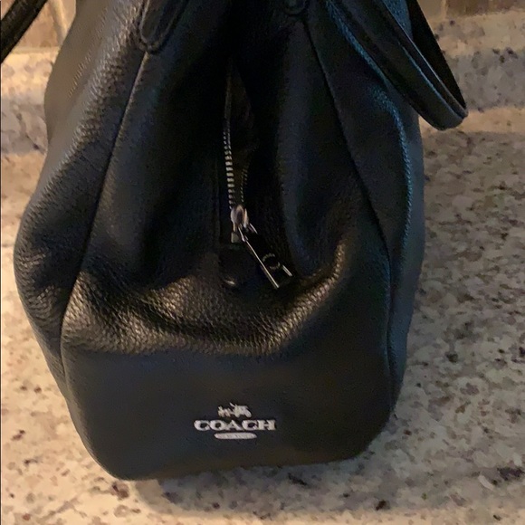 SOLD!Coach Black pebble leather with Silver Hardware - Picture 6 of 9